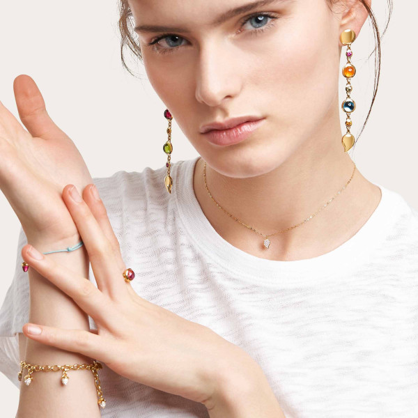 Tamara Comolli SPARKLE Drop Halskette (Ref: C-Spa-1-Dr-p-yg-45)