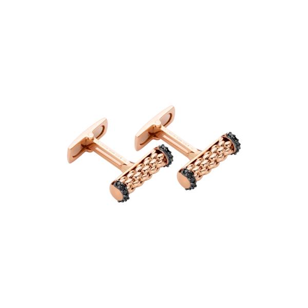 FOPE Solo Manschettenknöpfe mit schwarzen Diamanten (Ref: 00206GX_BN_R_X3X_000)