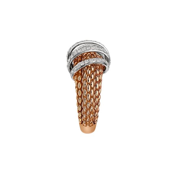 FOPE Solo Ring mit Diamanten ausgefaßt (Ref: 65106AX_PB_R_XBX_140)