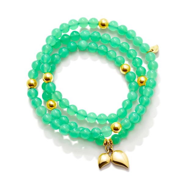 Tamara Comolli INDIA Armband medium Chrysoprase (Ref: B-IND-Chry-3-m-yg)