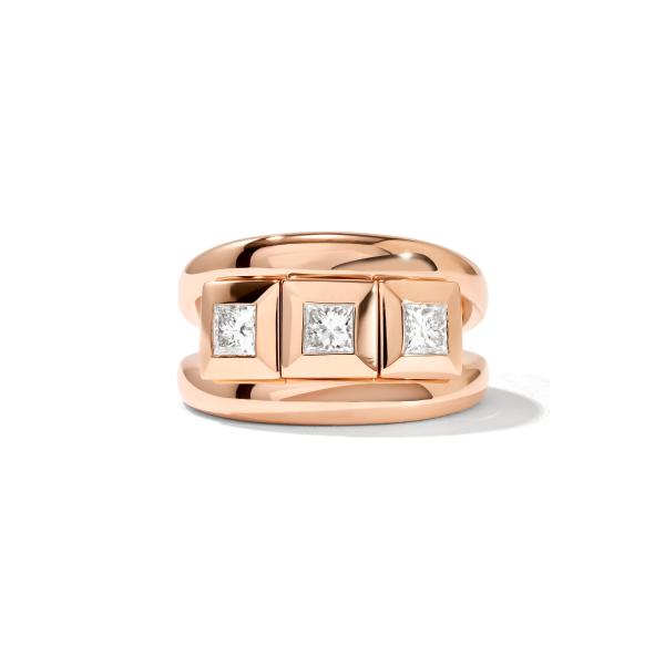 Tamara Comolli CURRICULUM VITAE 3 Ring Diamanten medium (Ref: R-CV3-m-Pr-rg)