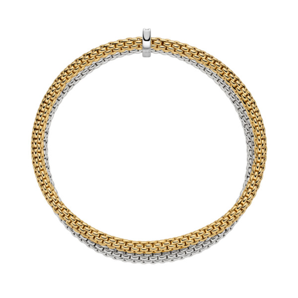 FOPE Prima doppeltes Mesh-Armband mit Diamantpavé (Ref: 74008BX_BB_2_XBX_0XS)