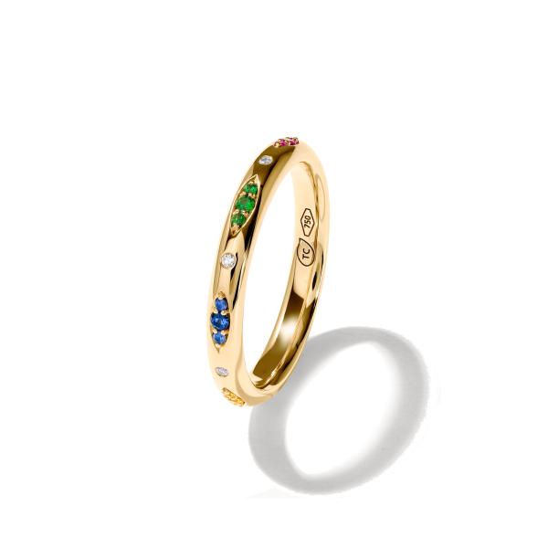 Tamara Comolli GYPSY Bandring Pavé  'Candy' (Ref: R-Gyp-B-CanP-yg)