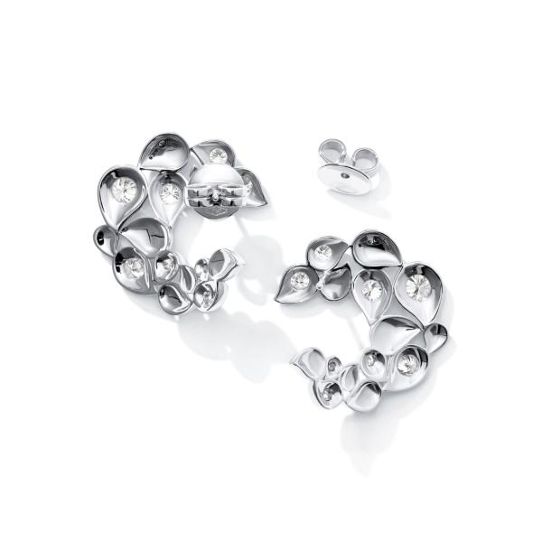 Tamara Comolli SNOWFLAKES Hoop Classic alternating Earrings (Ref: E-SF-Ho-Cl-alt-wg)