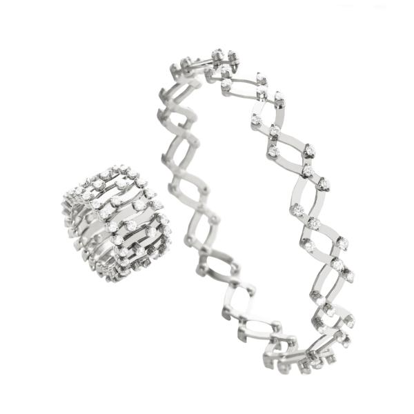 Serafino Consoli Serafino Multi-Size Ring und Armband (Ref: S.RB 1492 F4 WG WD)