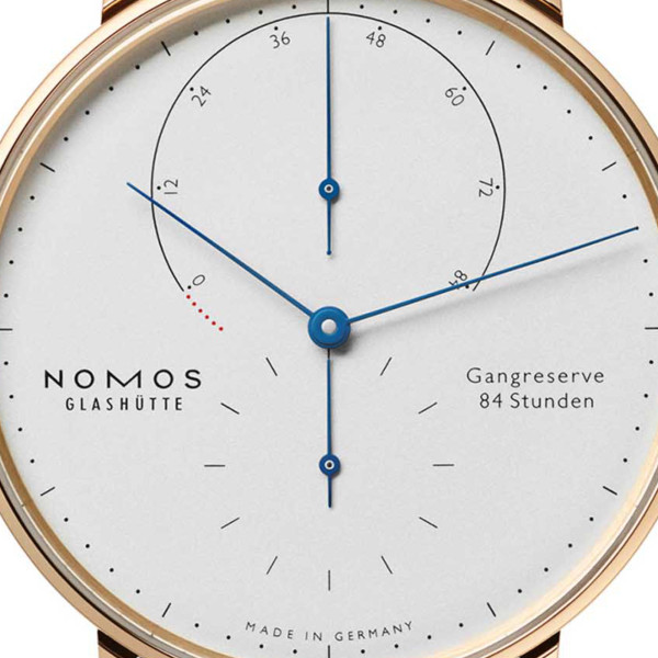NOMOS Glashütte Lambda 39 Roségold mit gebläuten Zeigern (Ref: 953)