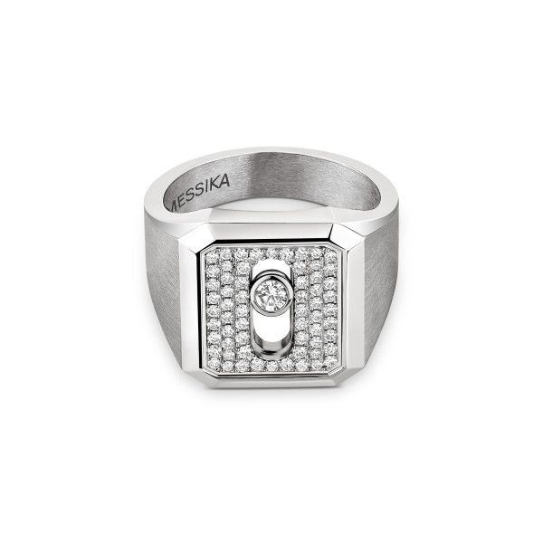 Messika Move Titanium Naturel Siegelring mit Diamanten (Ref: 13832-TN)