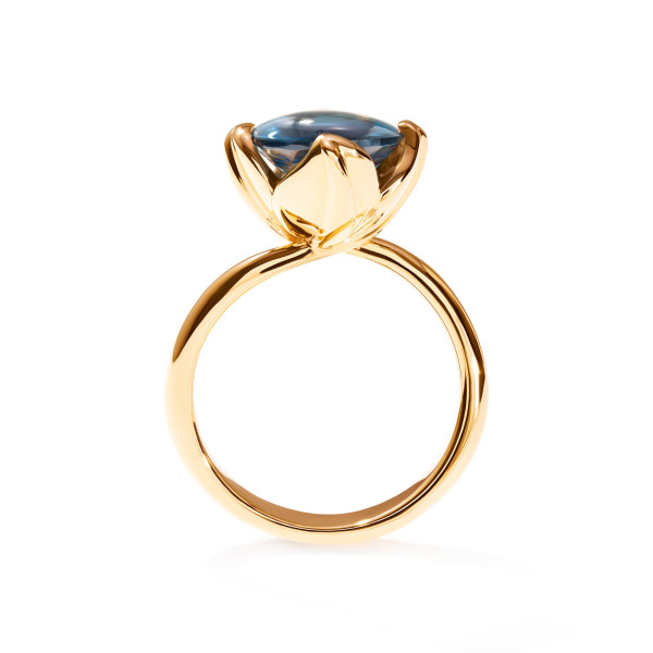 Tamara Comolli TULIP Ring Small mit London Topas (Ref: R-TUL-s-ToLo-yg)