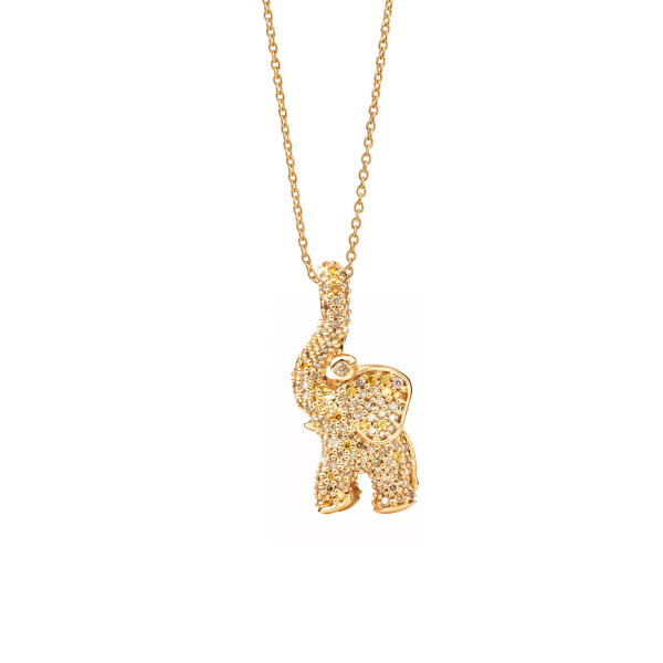 Ole Lynggaard Copenhagen Elephant Anhänger mit Diamant-Pavé (Ref: A1384-410)