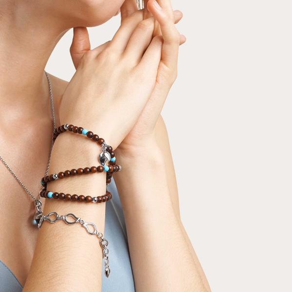 Tamara Comolli INDIA Armband medium Snakewood Türkis (Ref: B-IND-SWTur-3-m-wg)