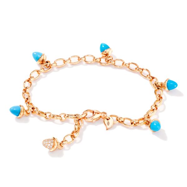 Tamara Comolli MIKADO Armband Charm Türkis (Ref: B-MC-Ch-Tur-p-rg)