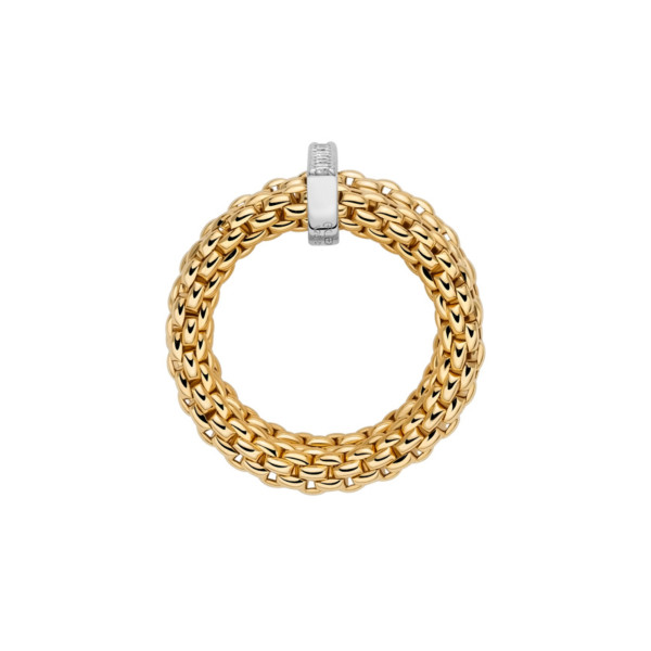 FOPE Prima doppelter Mesh-Ring mit Diamantpavé (Ref: 74008AX_BB_G_XBX_0XS)