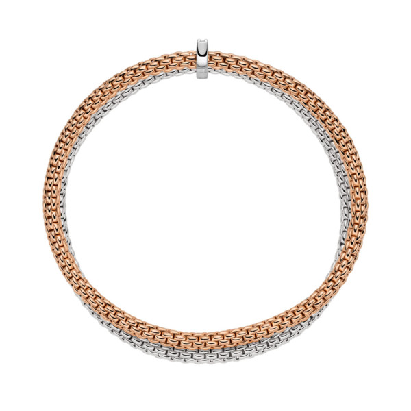 FOPE Prima doppeltes Mesh-Armband mit Diamantpavé (Ref: 74008BX_BB_1_XBX_0XS)