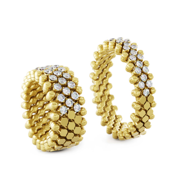 Serafino Consoli Brevetto Multi-Size Ring (Ref: RMS 5HM2 YG WD)