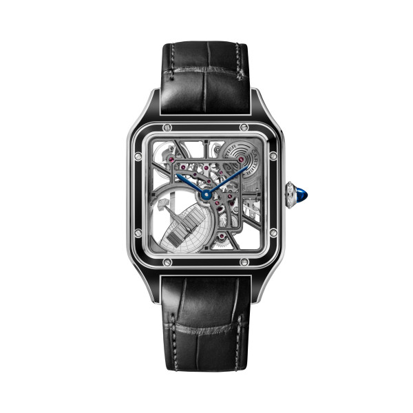 Cartier Santos-Dumont skelettiert mit Mikrorotor (Ref: WHSA0044)