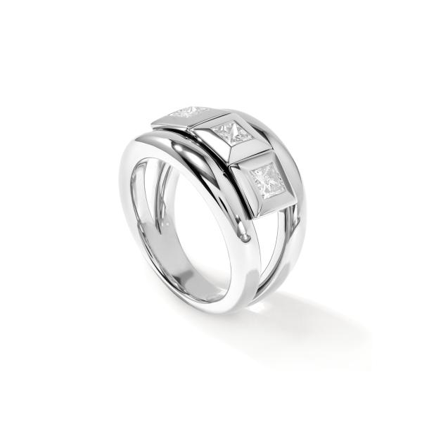 Tamara Comolli CURRICULUM VITAE 3 Ring Diamanten medium (Ref: R-CV3-m-Pr-wg)