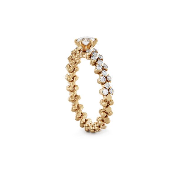 Serafino Consoli Brevetto Solitaire Multi-Size Ring (Ref: RMS SL WD 075 3H2 RG WD)