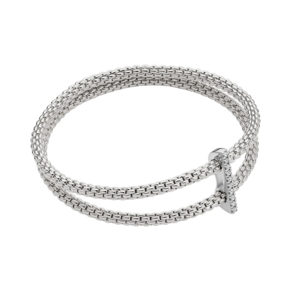 FOPE Prima doppeltes Mesh-Armband mit Diamantpavé (Ref: 74008BX_BB_B_XBX_0XS)