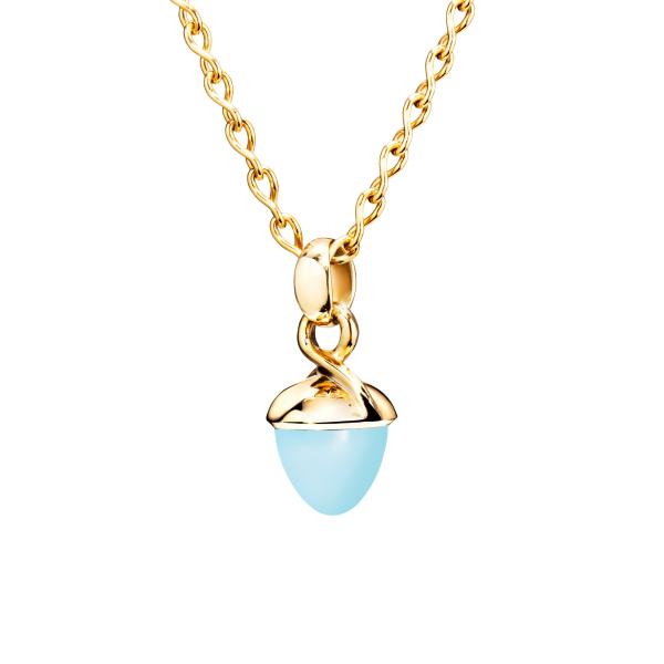 Tamara Comolli MIKADO Anhänger Bouquet Aqua Chalcedon (Ref: P-MB-ChAq-yg)