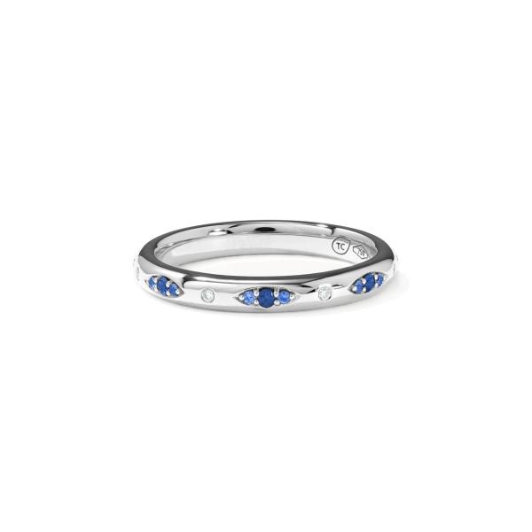 Tamara Comolli GYPSY Bandring Pavé  'Ocean'  (Ref: R-Gyp-B-OceP-wg)