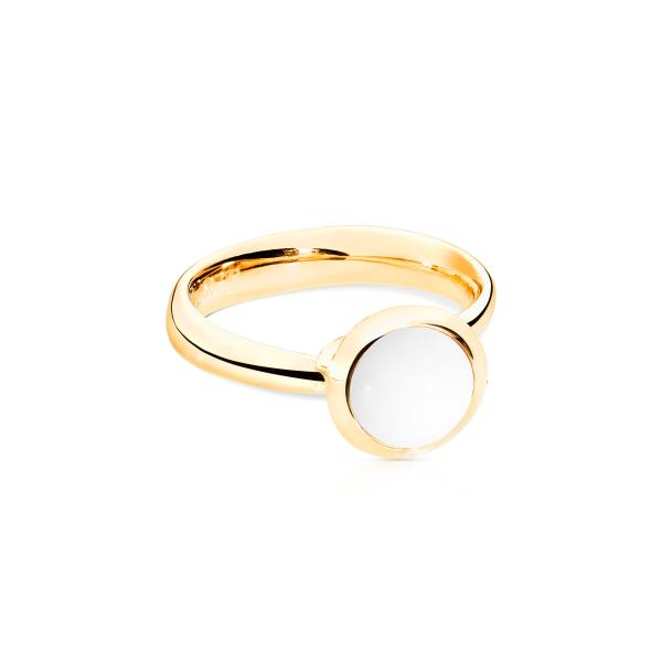 Tamara Comolli BOUTON Ring small Cacholong (Ref: R-BOU-s-Cach-yg)