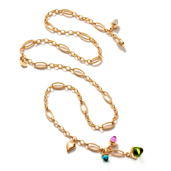 Tamara Comolli MIKADO Halskette 'Aurora' mit Diamant-Pavé (Ref: N-M-Del51-Aur-p-rg)