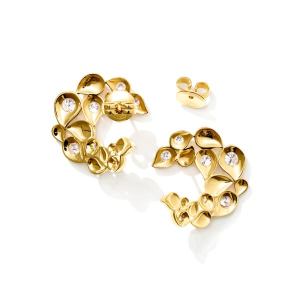 Tamara Comolli SNOWFLAKES Hoop Classic alternating Earrings (Ref: E-SF-Ho-Cl-alt-yg)