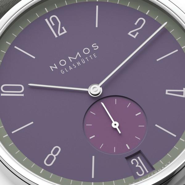 NOMOS Glashütte Tangente 38 Datum Mauvegrün  (Ref: 179.S9)