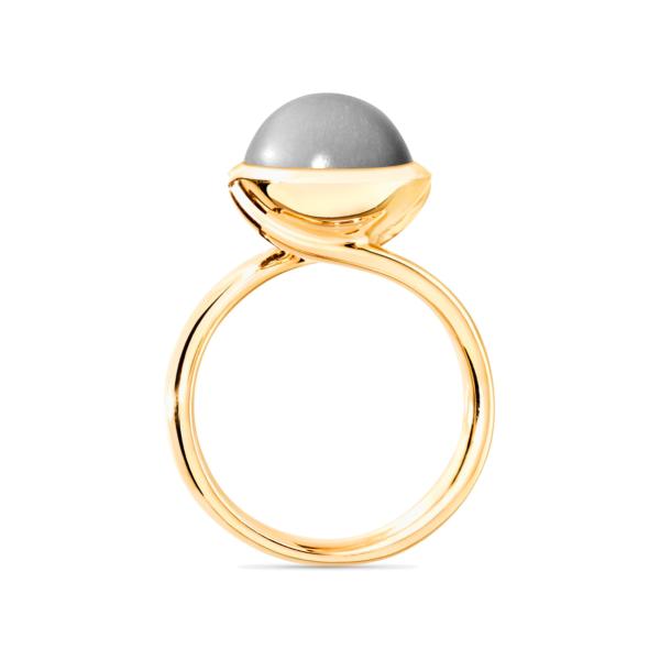 Tamara Comolli BOUTON Ring large Grauer Mondstein (Ref: R-BOU-l-MoGr-yg)