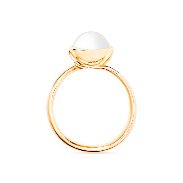 Tamara Comolli BOUTON Ring small Cacholong (Ref: R-BOU-s-Cach-yg)
