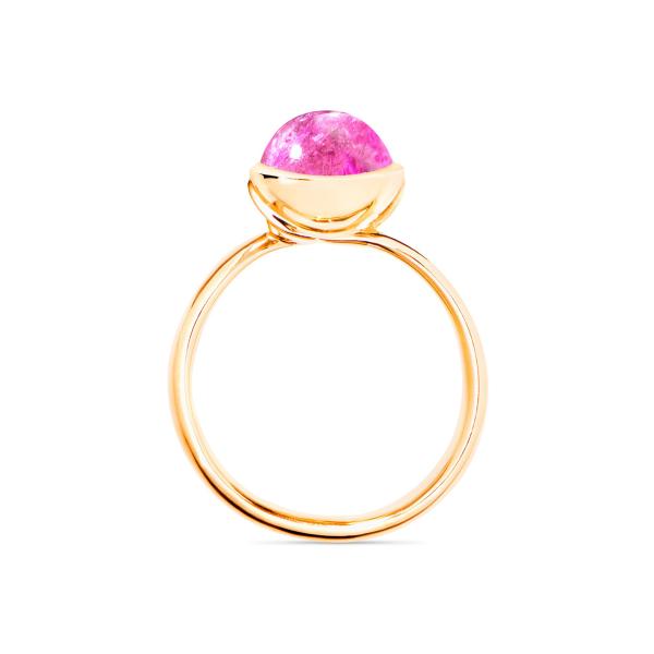 Tamara Comolli BOUTON Ring small rosa Turmalin (Ref: R-BOU-s-TuRo-yg)