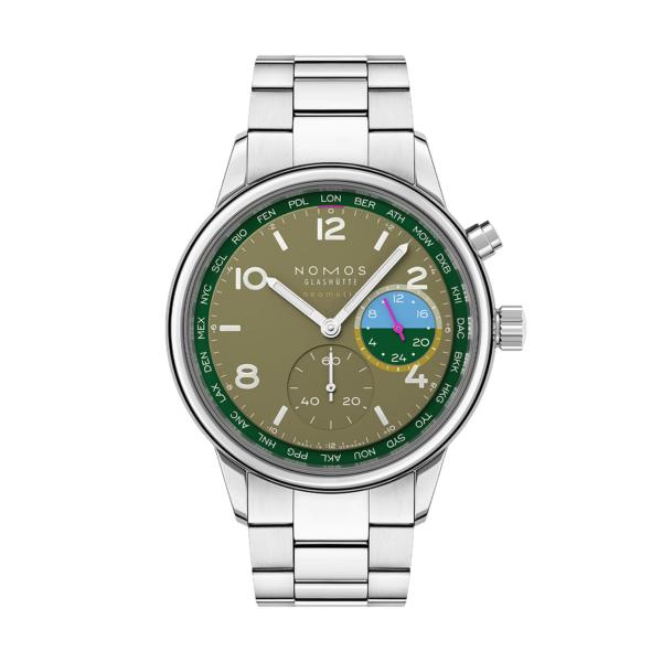 NOMOS Glashütte Club Sport Neomatik Weltzeit Jungle (Ref: 790.S2)