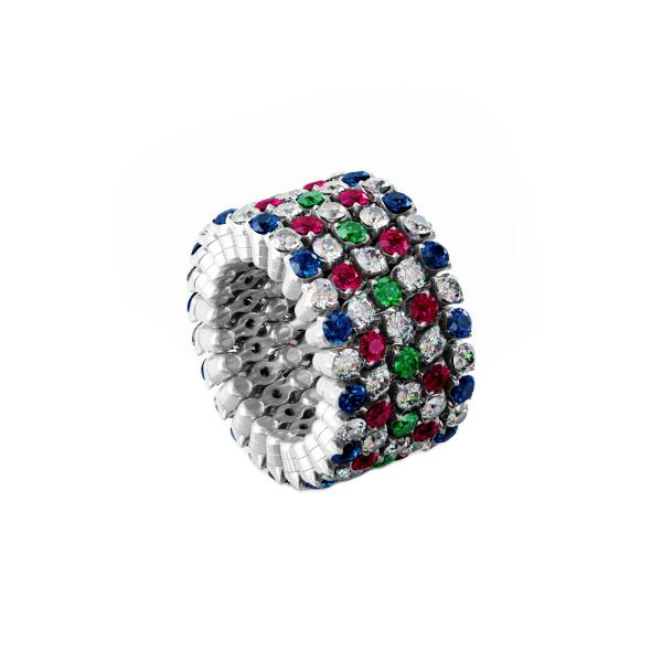 Serafino Consoli Brevetto Multi-Size Ring und Armband (Ref: S.RB 5FI4 WG WD MC)