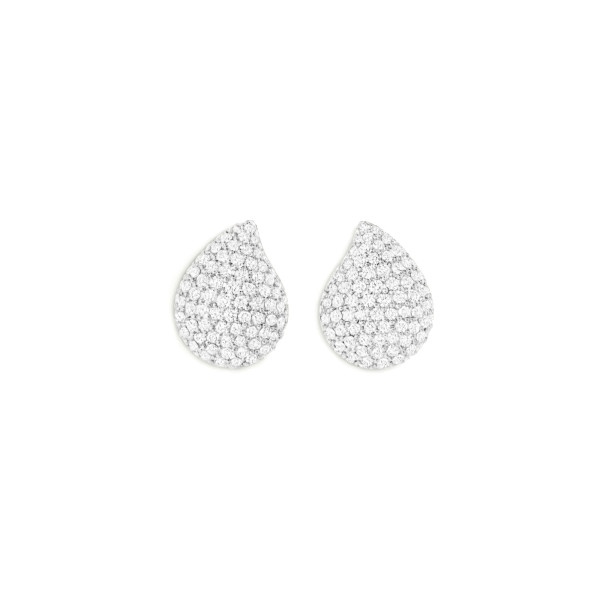 Tamara Comolli SIGNATURE Large Ohrstecker mit Diamant Pavé (Ref: E-Sig-l-p-wg)