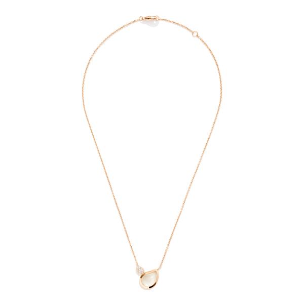Tamara Comolli SIGNATURE Halskette 2 Drops  (Ref: N-Sig-2Dr-MoSa-p-rg)