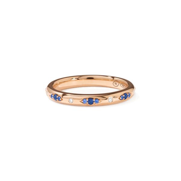 Tamara Comolli GYPSY Bandring Pavé  'Ocean'  (Ref: R-Gyp-B-OceP-rg)