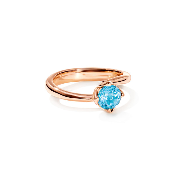 Tamara Comolli TULIP Ring XS mit Swiss Topas (Ref: R-TUL-xs-ToSw-rg)