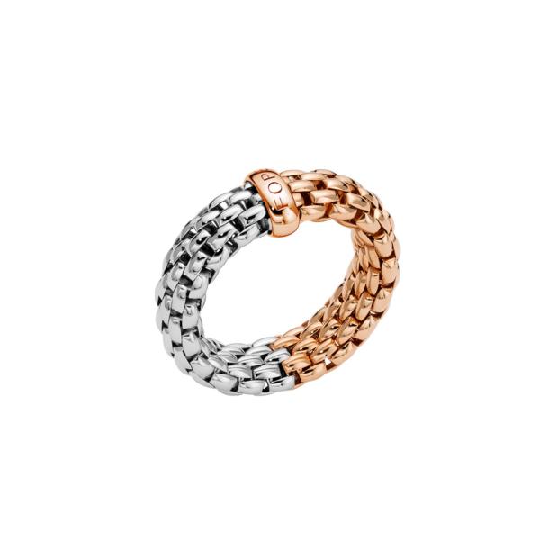 FOPE Essentials zweifarbiger Flex'it  Ring mit flachem Kettengeflecht (Ref: 08E02AX_XX_1_XRX_00S)