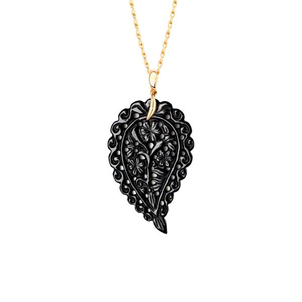 Tamara Comolli INDIA Anhänger large Onyx schwarz (Ref: P-IND-l-Bla-yg)