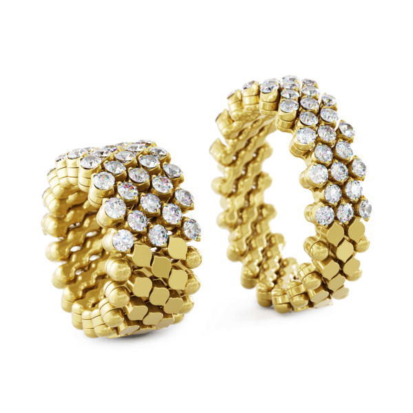 Serafino Consoli Brevetto Multi-Size Ring (Ref: RMS 5H4 YG WD)