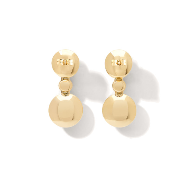 Tamara Comolli BOUTON Ohrhänger 2 Cabochons 'Sand' (Ref: E-BOU-2-San-Cl-yg)