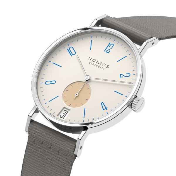 NOMOS Glashütte Tangente 38 Datum Schulhausweiß  (Ref: 179.S11)