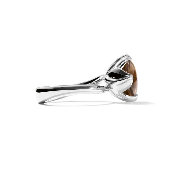 Tamara Comolli TULIP Ring Small mit Rauchquarz (Ref: R-TUL-s-SmQu-wg)