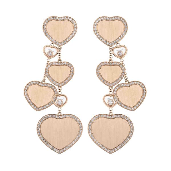 Chopard Happy Hearts Golden Hearts Ohrhänger (Ref: 83A707-5929)