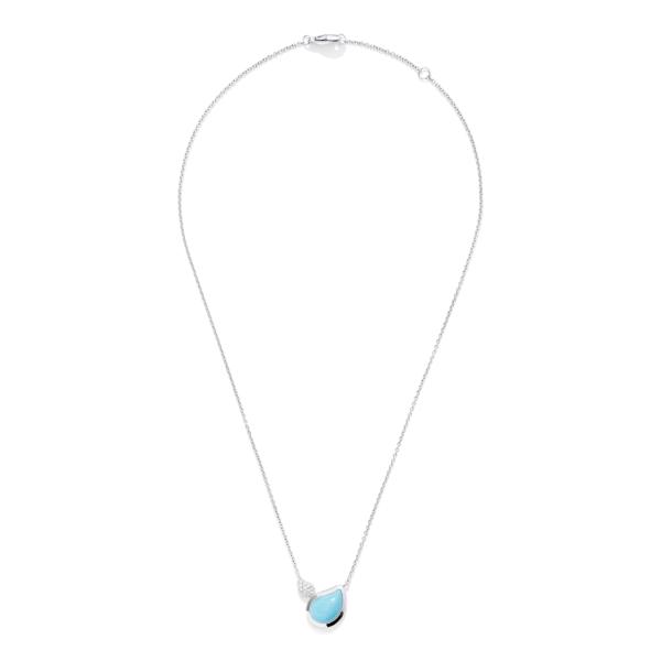 Tamara Comolli SIGNATURE Halskette 2 Drops  (Ref: N-Sig-2Dr-Tur-p-wg)