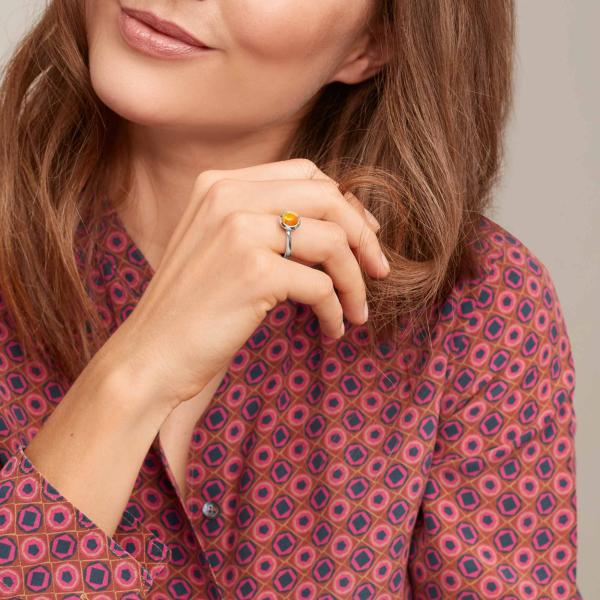 Tamara Comolli BOUTON Ring small Mandarin Granat (Ref: R-BOU-s-Man-wg)