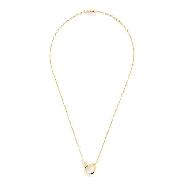 Tamara Comolli SIGNATURE Halskette 2 Drops  (Ref: N-Sig-2Dr-MoSa-p-yg)