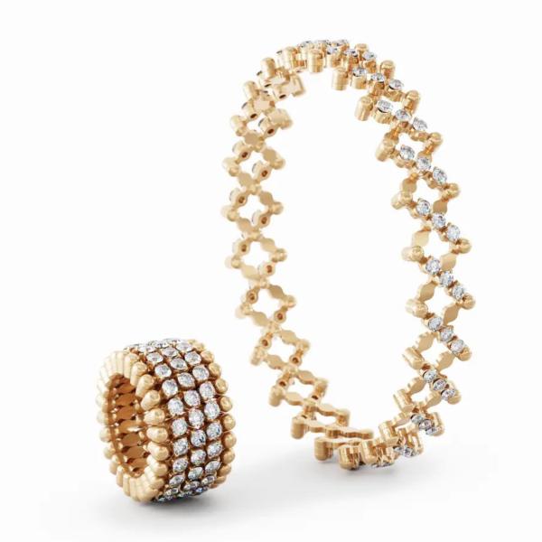 Serafino Consoli Serafino Multi-Size Ring und Armband (Ref: S.RB 5M4 RG WD)