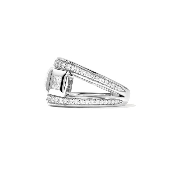 Tamara Comolli CURRICULUM VITAE Ring 3 mit Diamant Pavé small (Ref: R-CV3-s-Pr-p-wg)