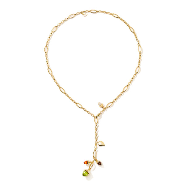 Tamara Comolli MIKADO Halskette 'Indian Summer' mit Diamant-Pavé (Ref: N-M-Del51-IS-pD-yg)